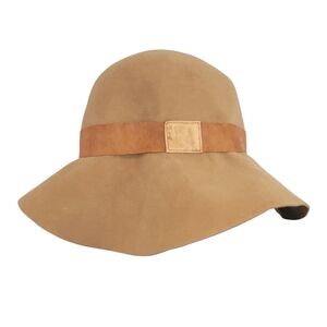 Eugenia Kim Floppy Tan Hat Domesticated Rabbit Hair And Leather